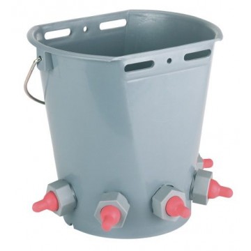 Kuzu Süt Emzirme Kovası 10 Litre 5 Emzikli